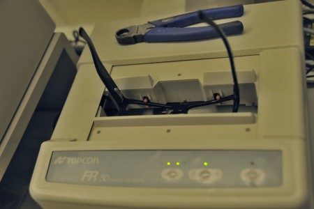 opticien aftasten vorm montuur